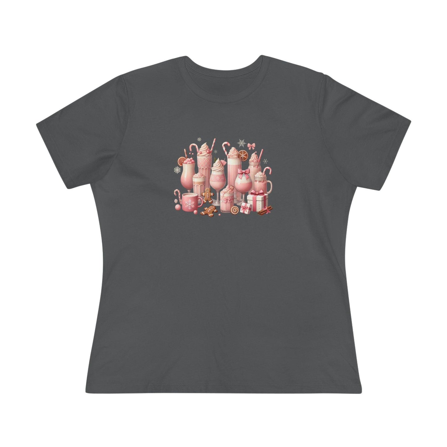 💖☕ Pretty in Pink Holiday Coffee ❄️🎀 - Women's Softstyle Tee - Whippie's