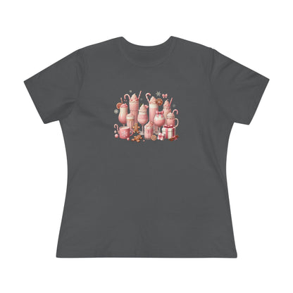 💖☕ Pretty in Pink Holiday Coffee ❄️🎀 - Women's Softstyle Tee - Whippie's