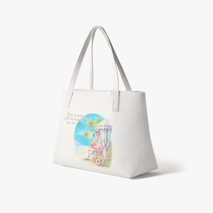 1192. Life is Short, Take the Beach Trip! Shoulder Tote Bag - FREE Shipping! - Whippie's