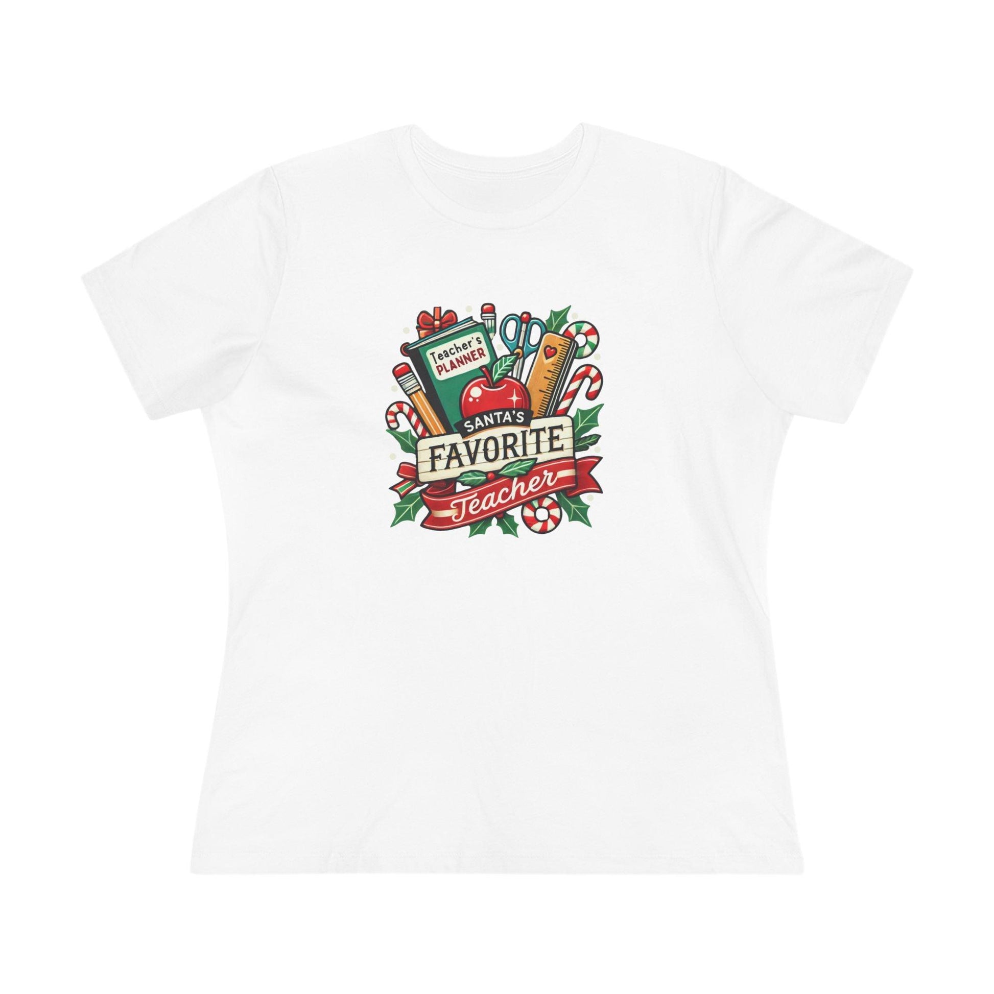 Santa's Favorite Teacher - Spreading Holiday Cheer in the Classroom! 🎅🎄 Women's Softstyle Tee - Whippie's