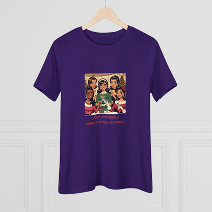 Holiday Friends Sipping Cocktails - Women's Softstyle Tee - Whippie's