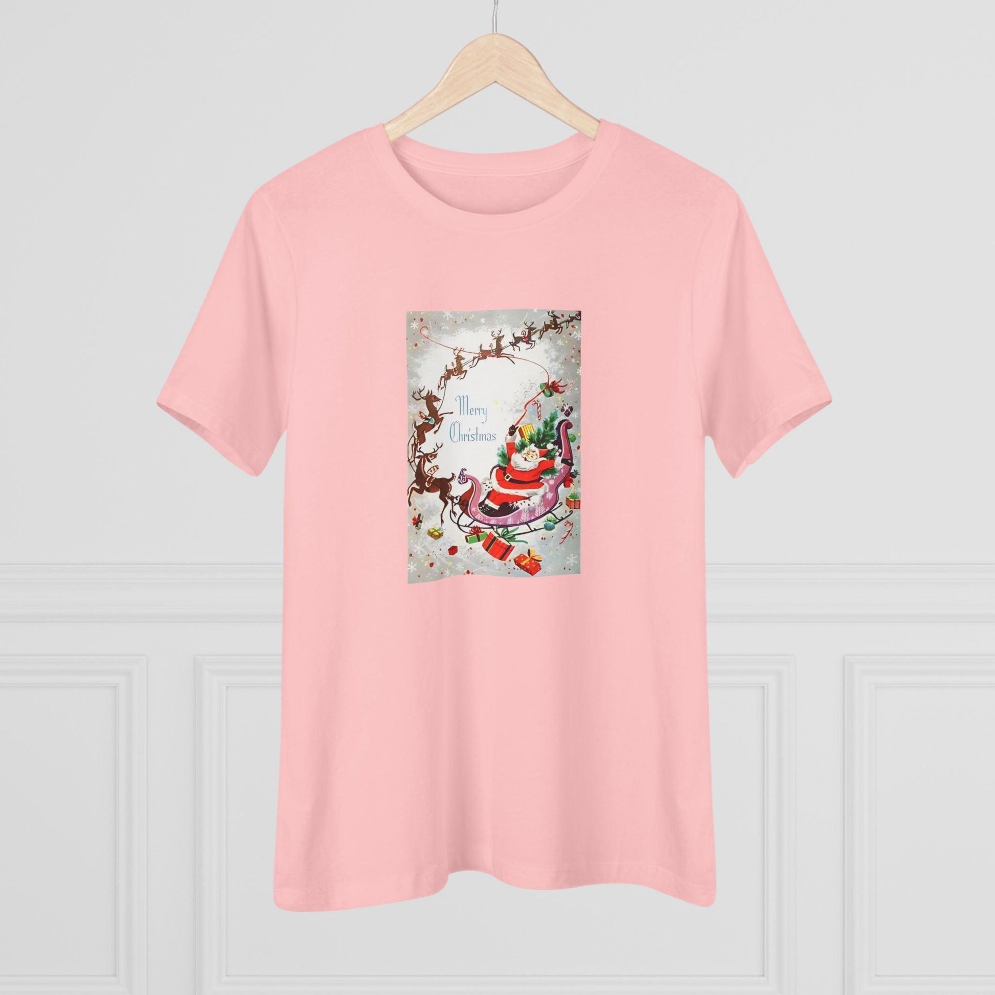 Merry Christmas - Santa and His Sleigh - Women's Tee - Whippie's