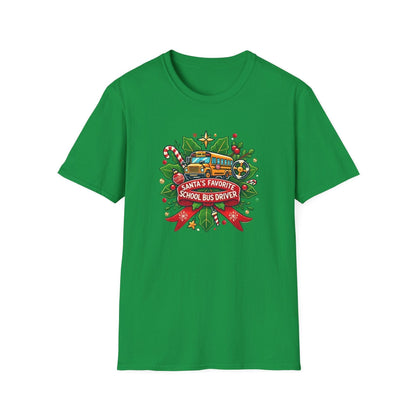 Santa's Favorite School Bus Driver Unisex Tee 🚌🎅 - Whippie's