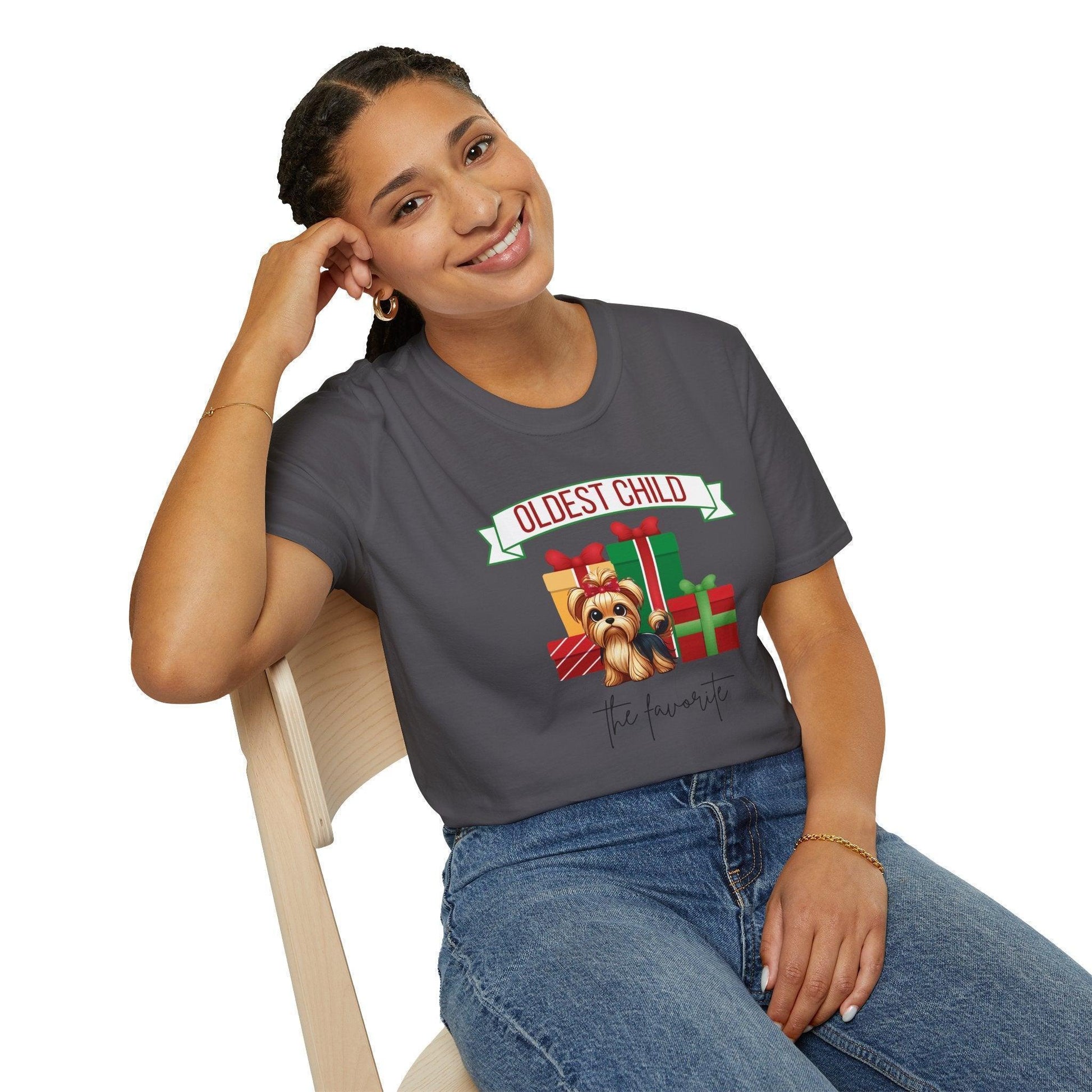 The Oldest Child, The Favorite 🎁🐶 Yorkie - Unisex Tee! 🎁👑 - Whippie's