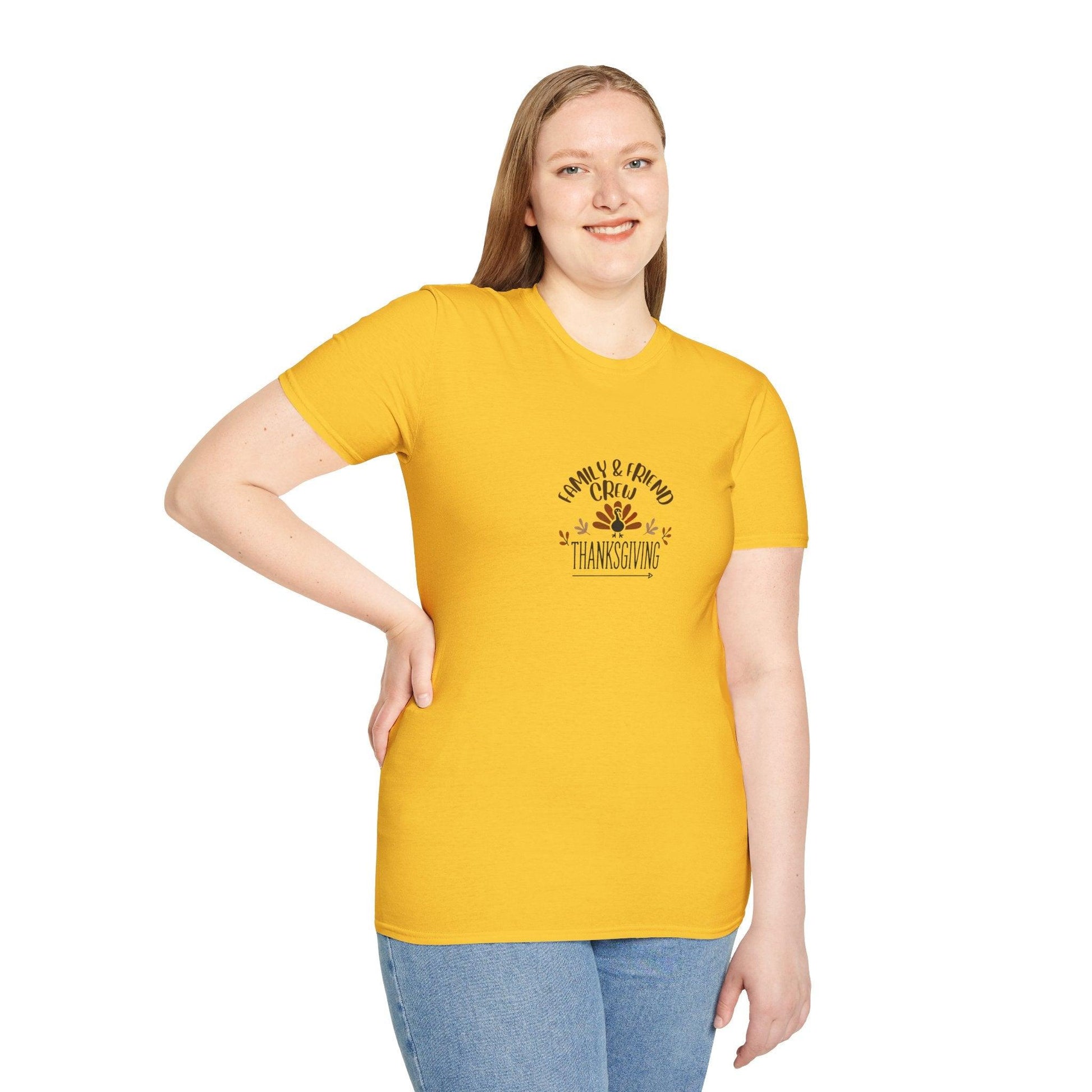 Thanksgiving Family & Friends Crew - Gobble 'Til You Wobble with Your Favorite Crew! 🦃🍁 Unisex T-Shirt - Whippie's