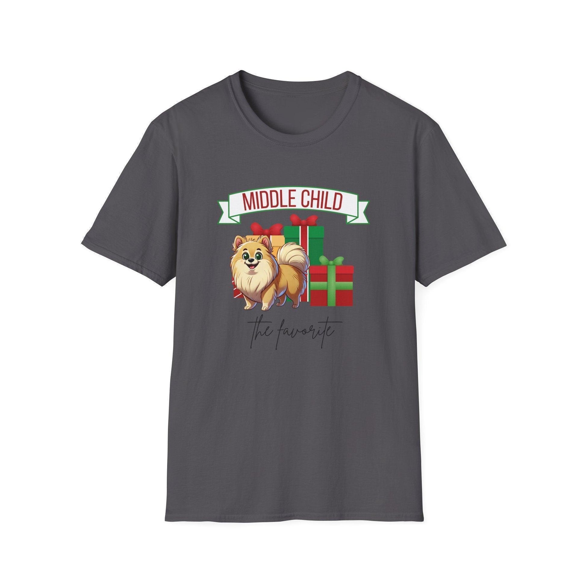 Middle Child, The Favorite 🎁🐶 Pomeranian - Unisex Tee! 🎁👑 - Whippie's