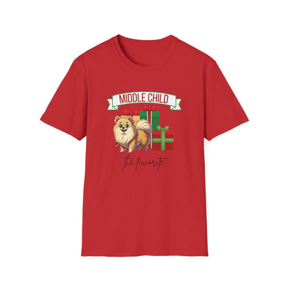 Middle Child, The Favorite 🎁🐶 Pomeranian - Unisex Tee! 🎁👑 - Whippie's