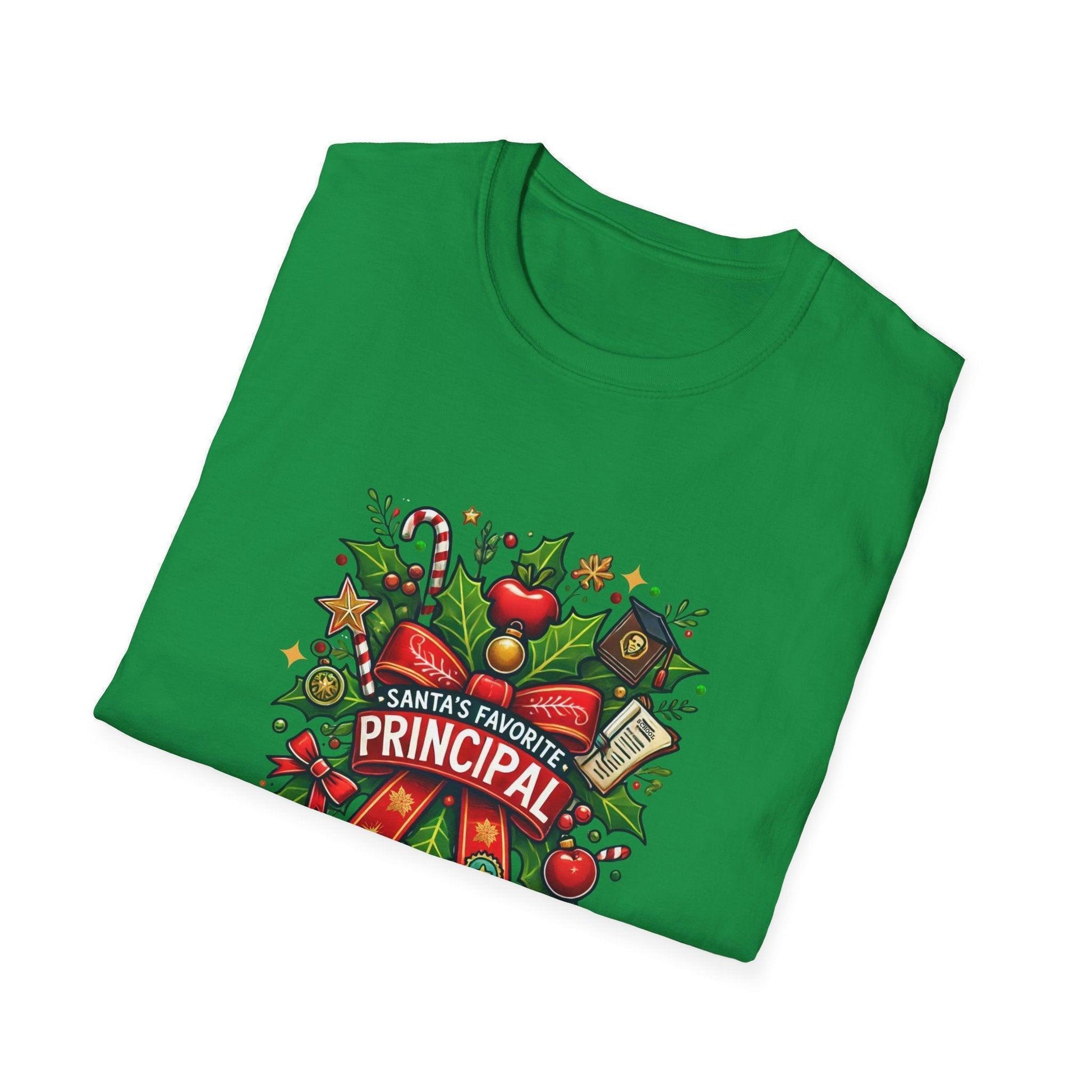 Santa's Favorite School Principal Unisex Tee 🍎🎅 - Whippie's