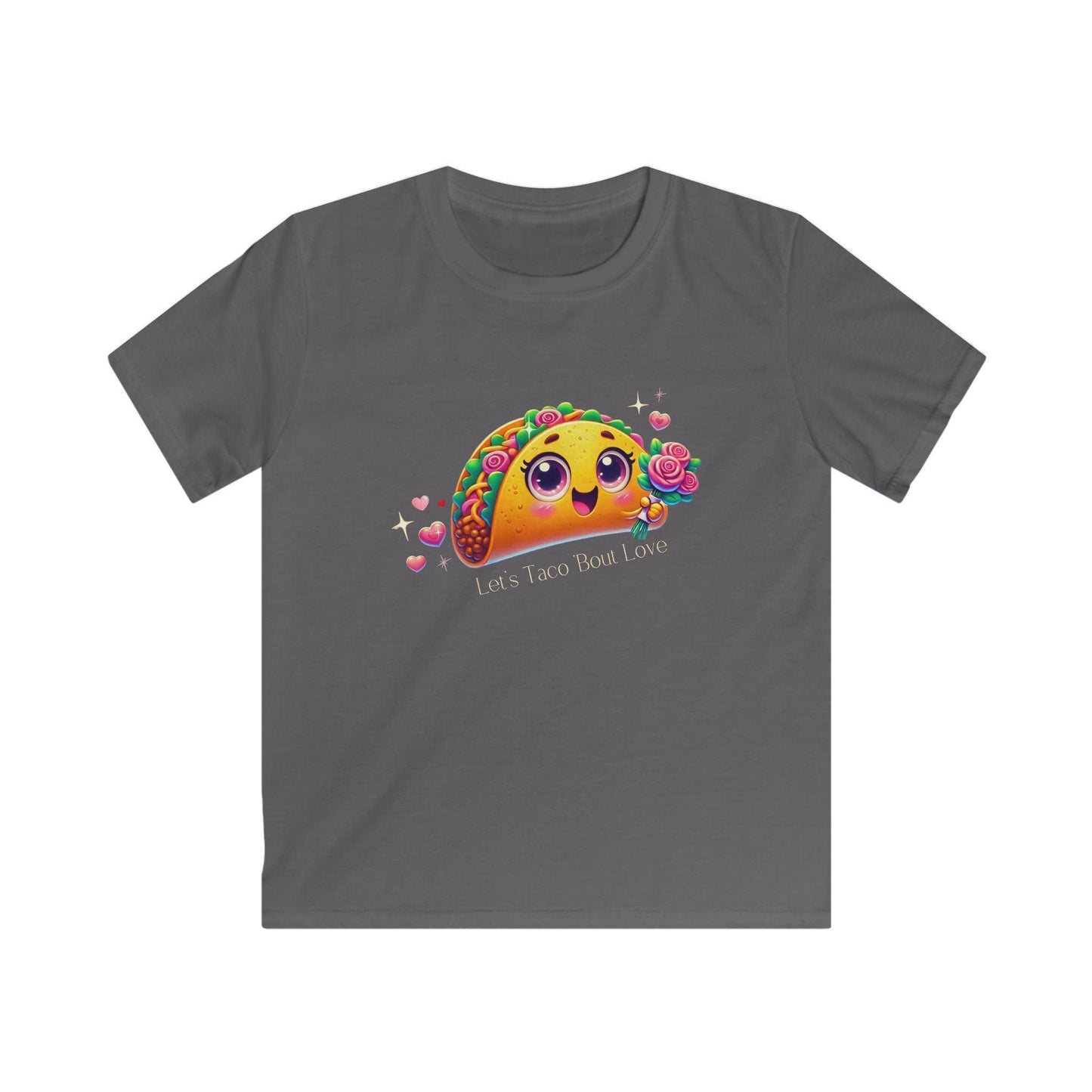 🌮 Let's Taco 'Bout Love 💖 Kids Softstyle Tee ✨ Spread the love this Valentine's Day! - Whippie's