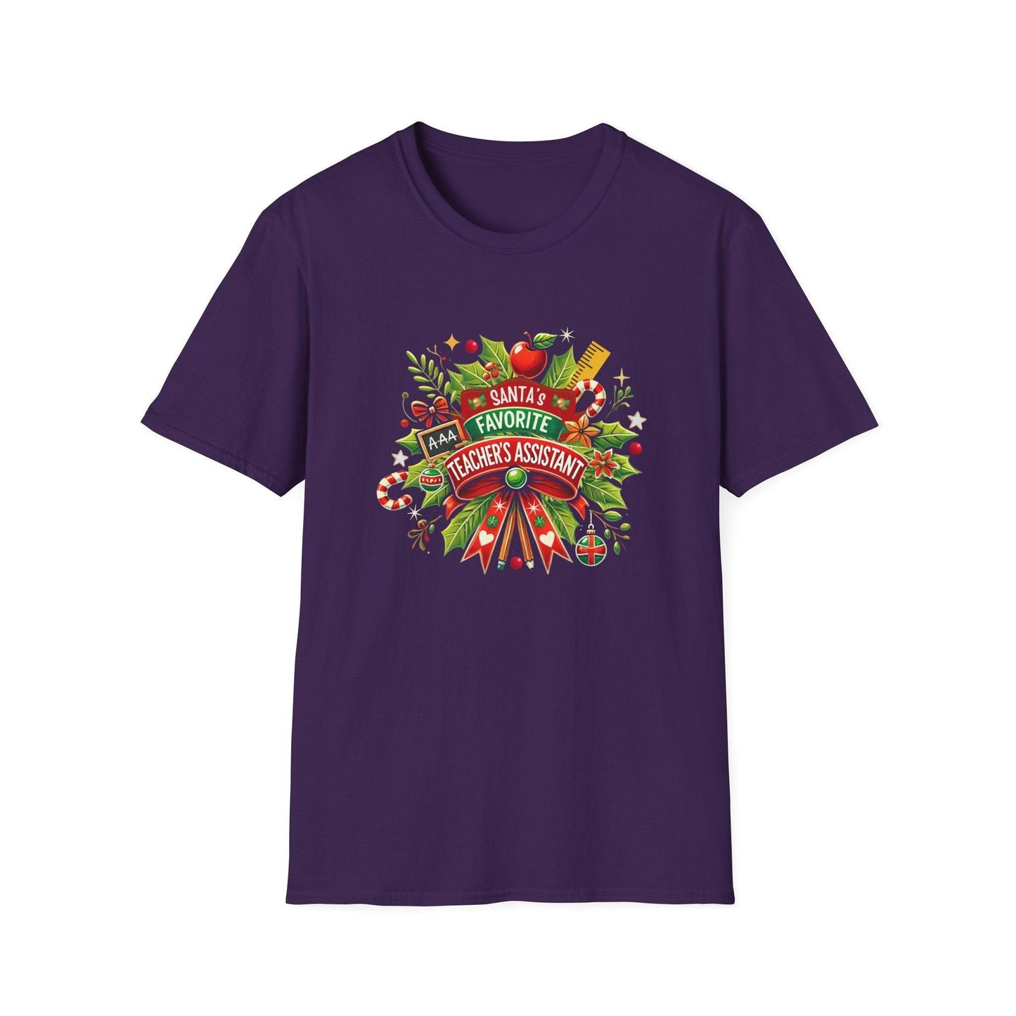 Santa's Favorite Teacher's Assistant - Spreading Holiday Cheer in the Classroom! 🎅🎄 Unisex Tee 🍎🎅 - Whippie's