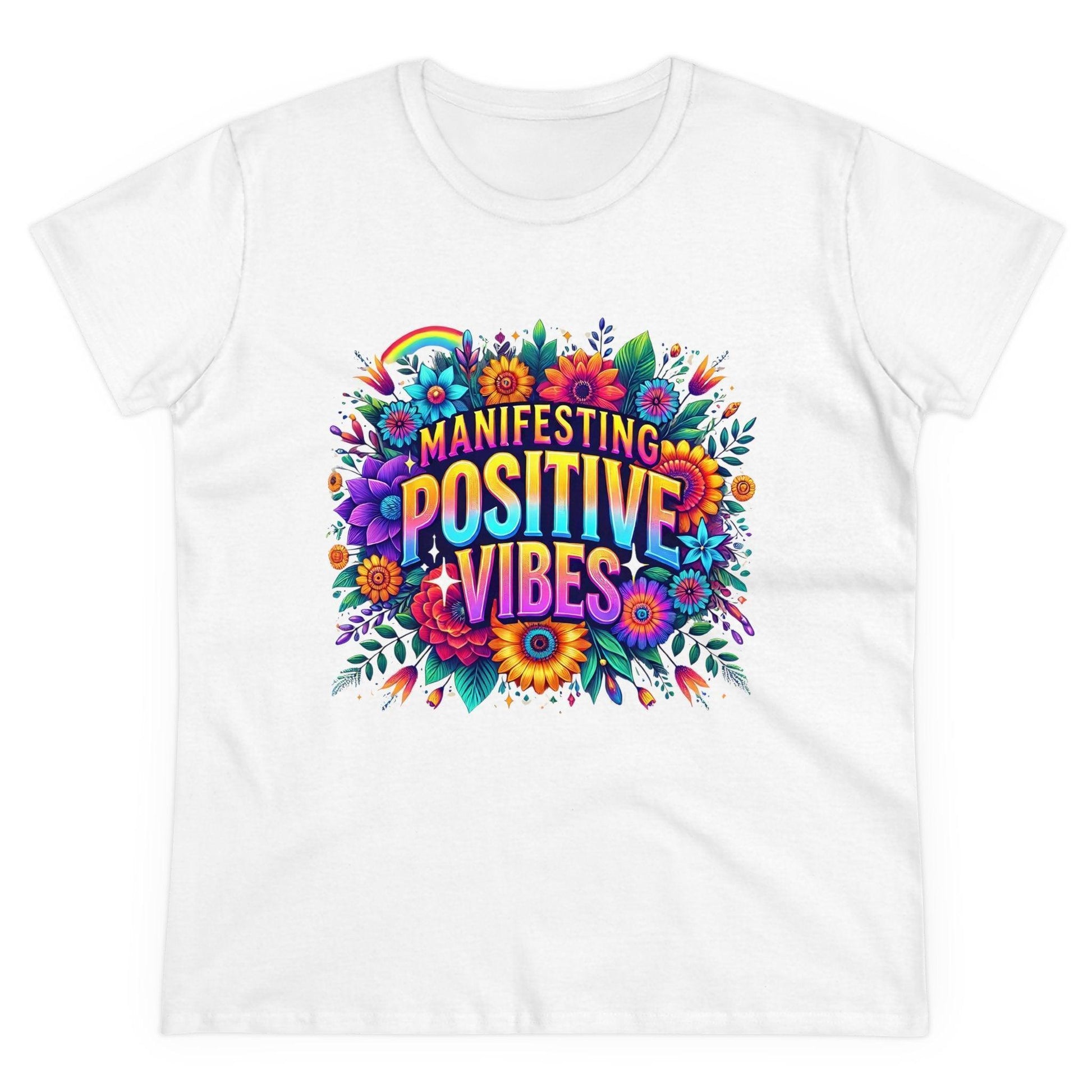 ✨ Manifesting Positive Vibes 🌈 Women's Tee 🌼 - Whippie's