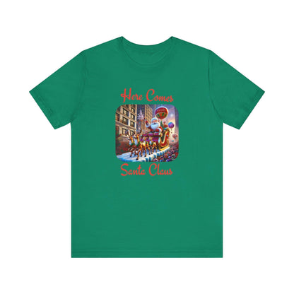 🎅 Here Comes Santa Claus 🎄 Unisex Jersey Tee ✨ - Whippie's