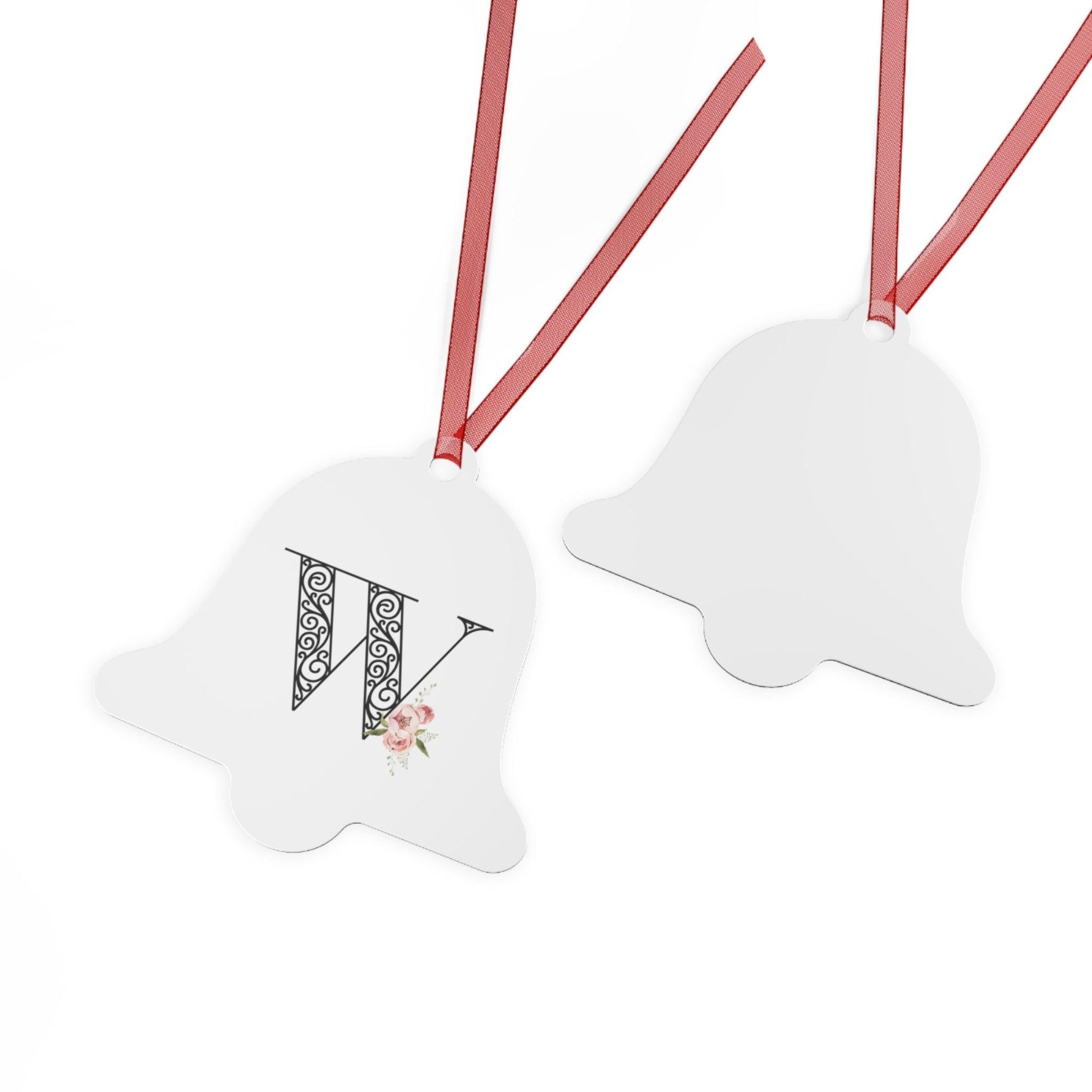 Floral Letters: Letter W - Metal Christmas Ornament - Whippie's