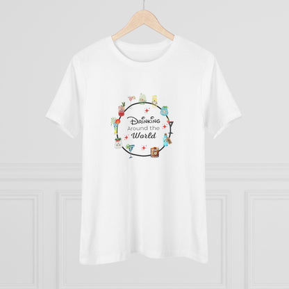 Drinking Around the World - Princess - Women's Softstyle Tee - Whippie's