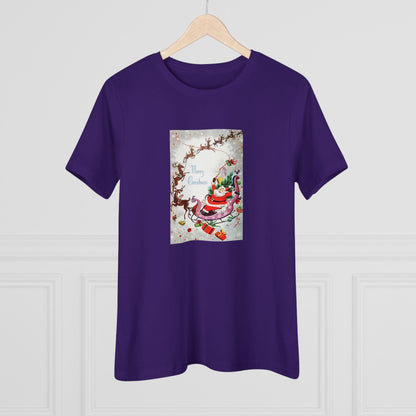 Merry Christmas - Santa and His Sleigh - Women's Tee - Whippie's
