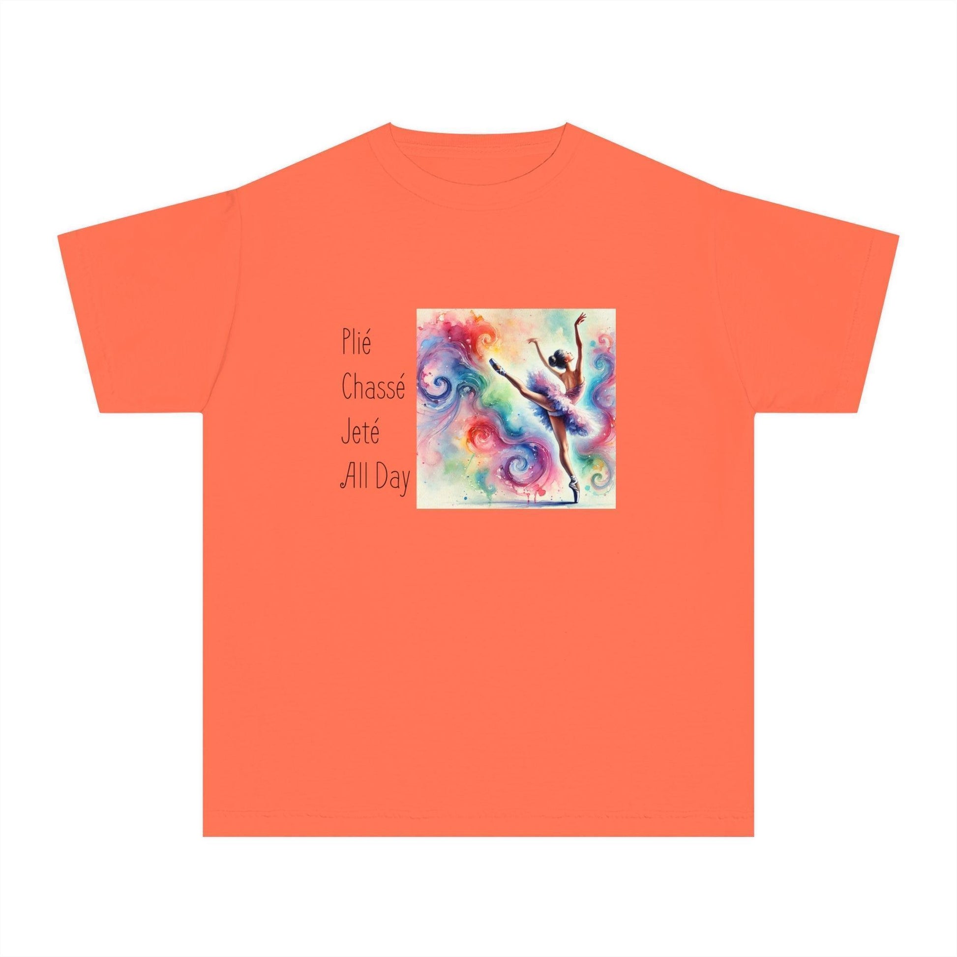 🩰 Plié Chassé Jeté All Day 💃 Youth Midweight Tee ✨ - Whippie's