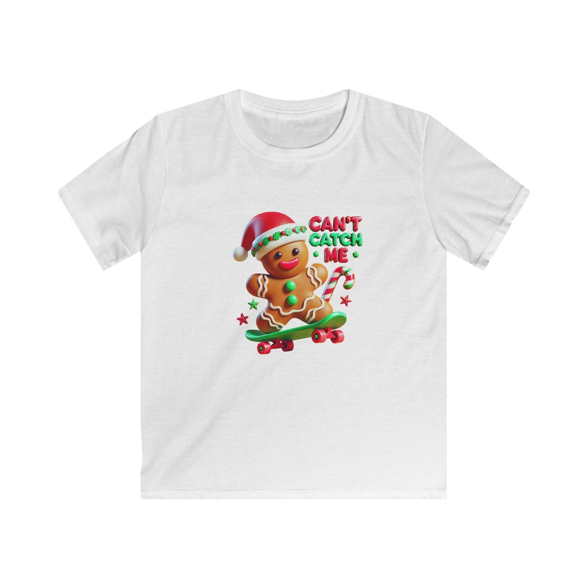 Can't Catch Me! Kids' Tee Gingerbread Man on a Skateboard 🛹💨 - Whippie's