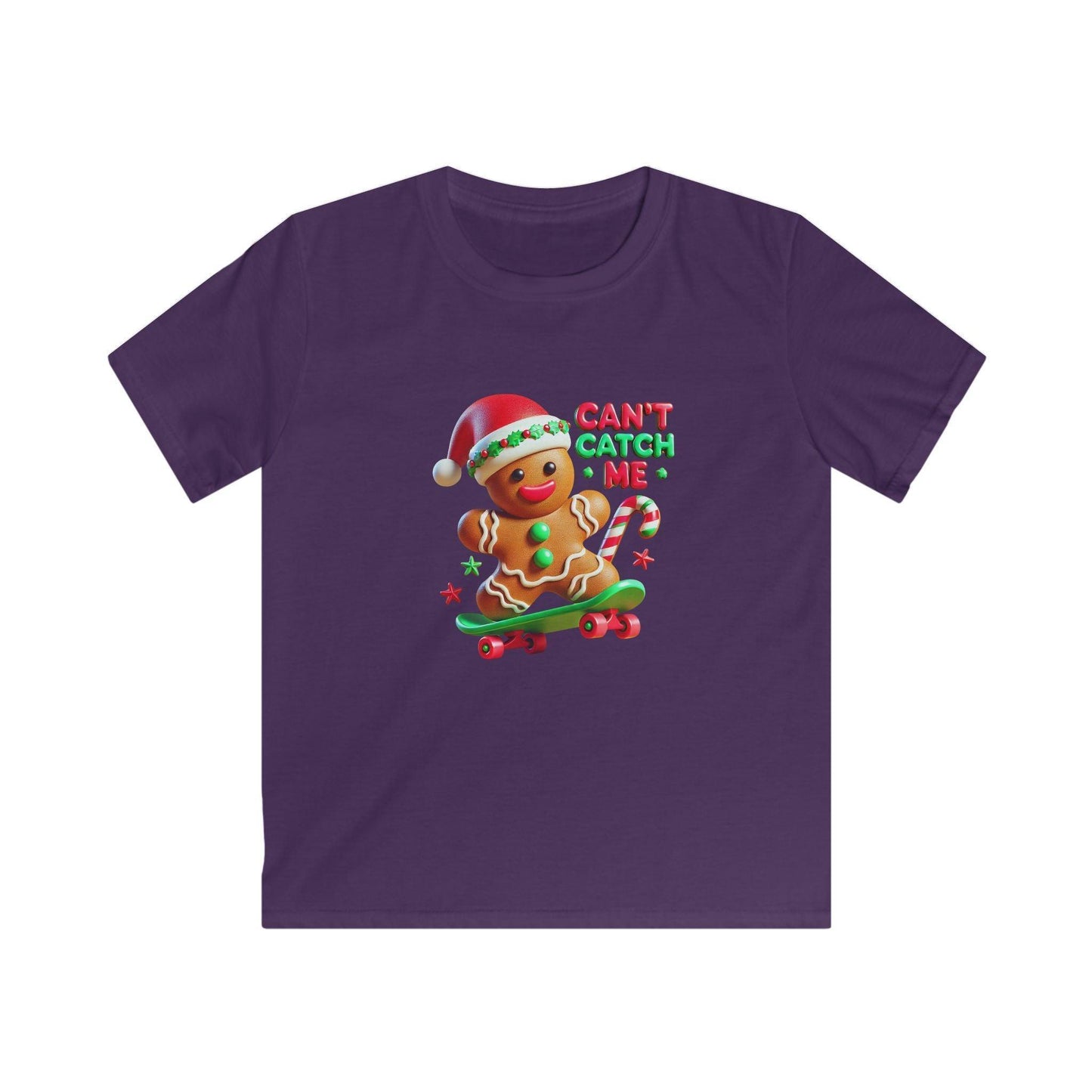 Can't Catch Me! Kids' Tee Gingerbread Man on a Skateboard 🛹💨 - Whippie's