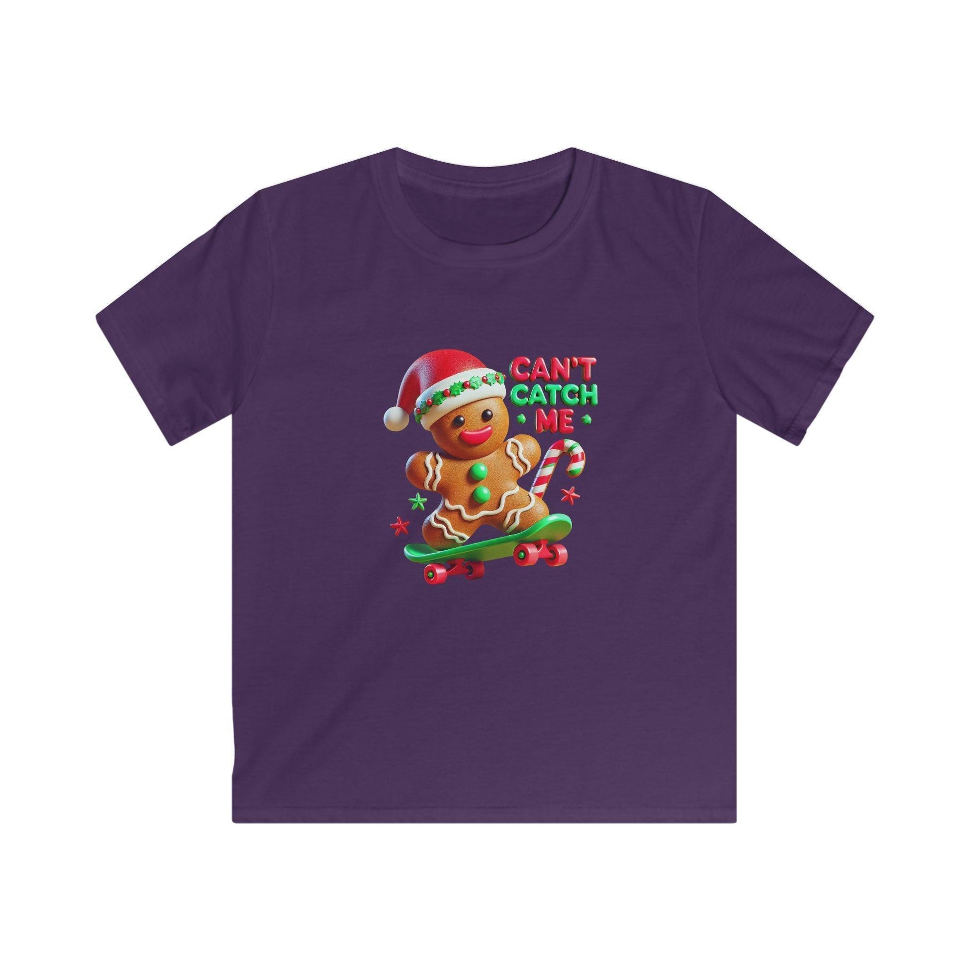 Can't Catch Me! Kids' Tee Gingerbread Man on a Skateboard 🛹💨 - Whippie's