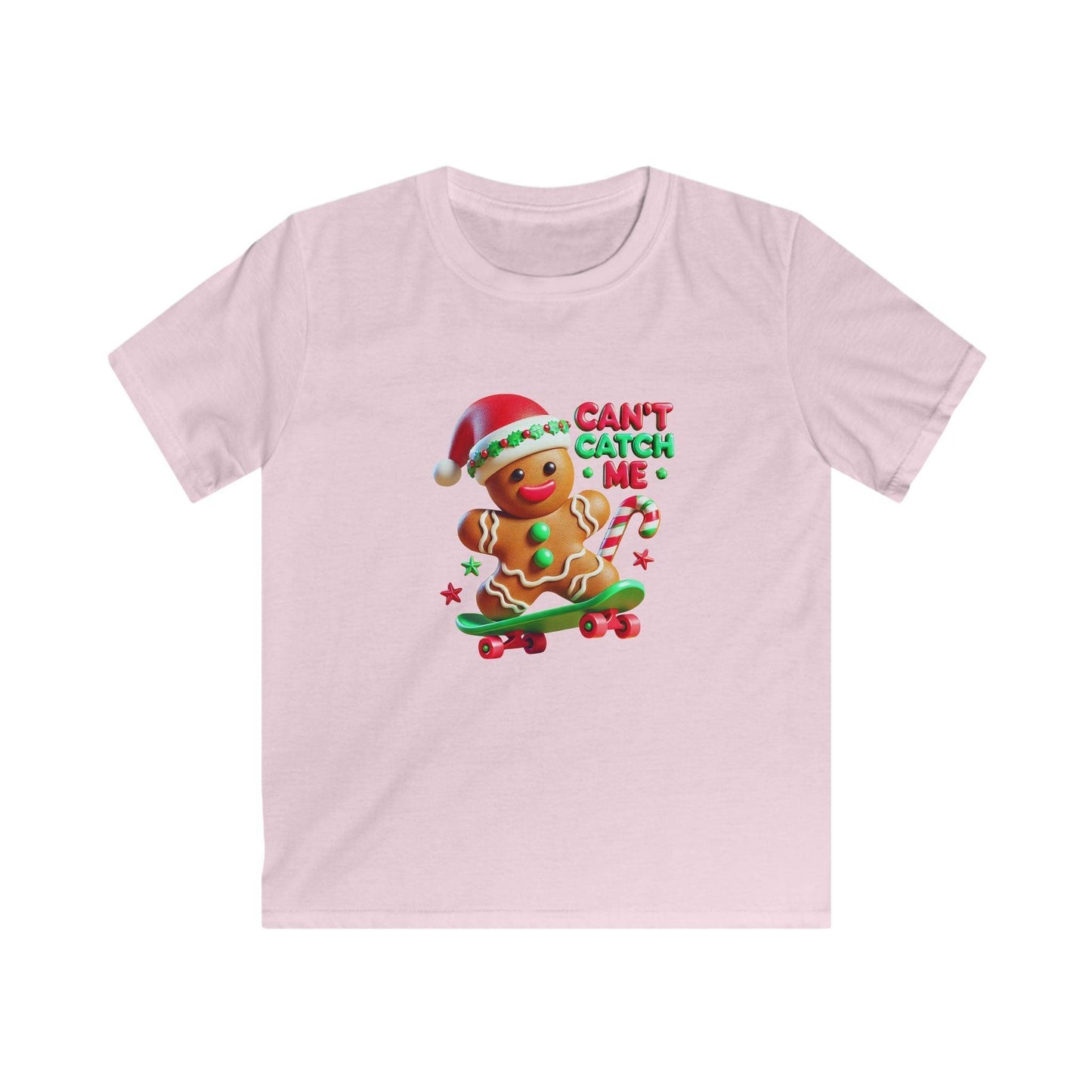 Can't Catch Me! Kids' Tee Gingerbread Man on a Skateboard 🛹💨 - Whippie's