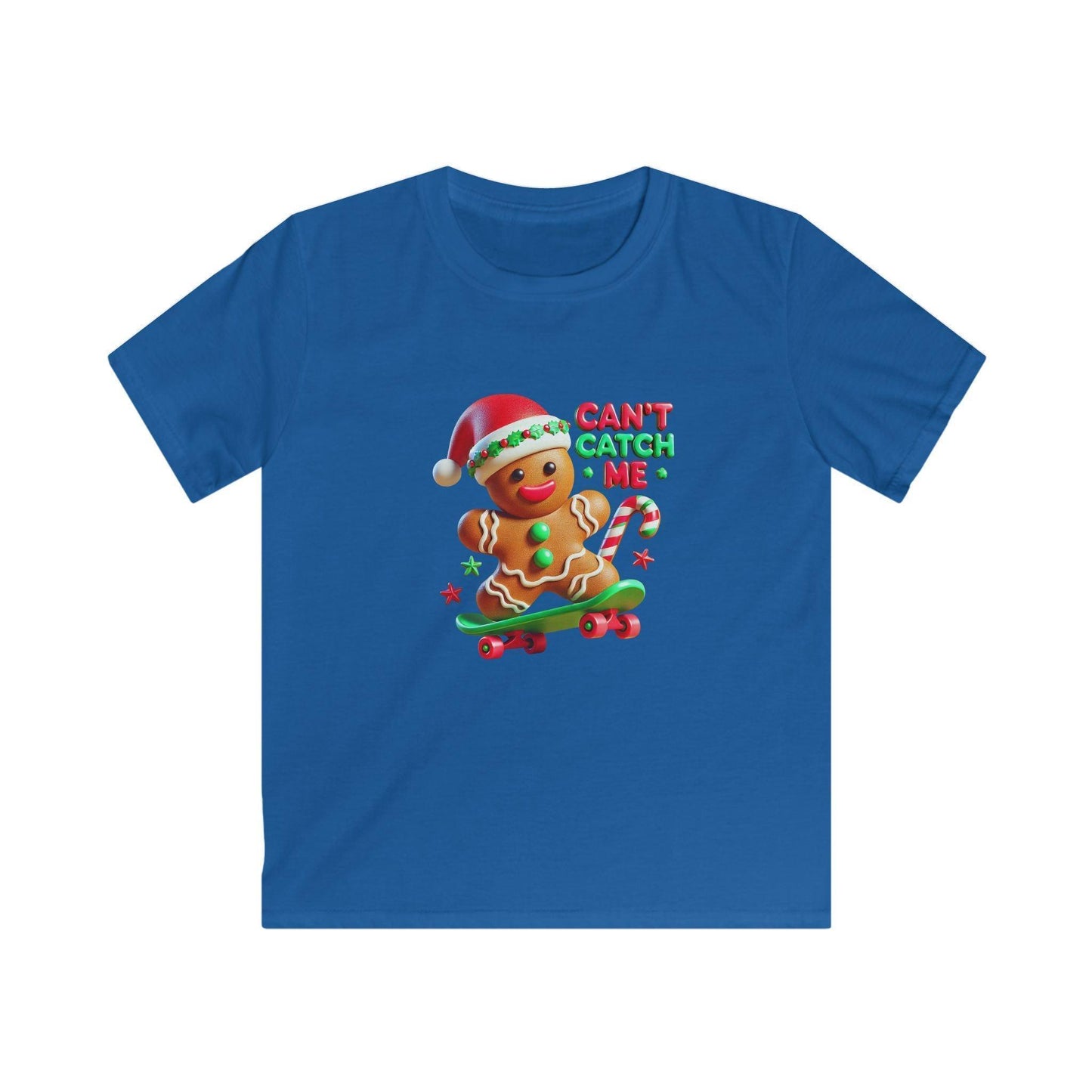 Can't Catch Me! Kids' Tee Gingerbread Man on a Skateboard 🛹💨 - Whippie's