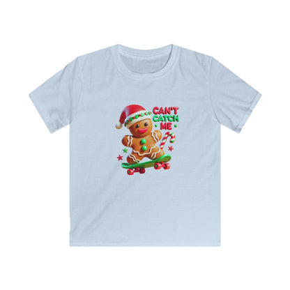 Can't Catch Me! Kids' Tee Gingerbread Man on a Skateboard 🛹💨 - Whippie's