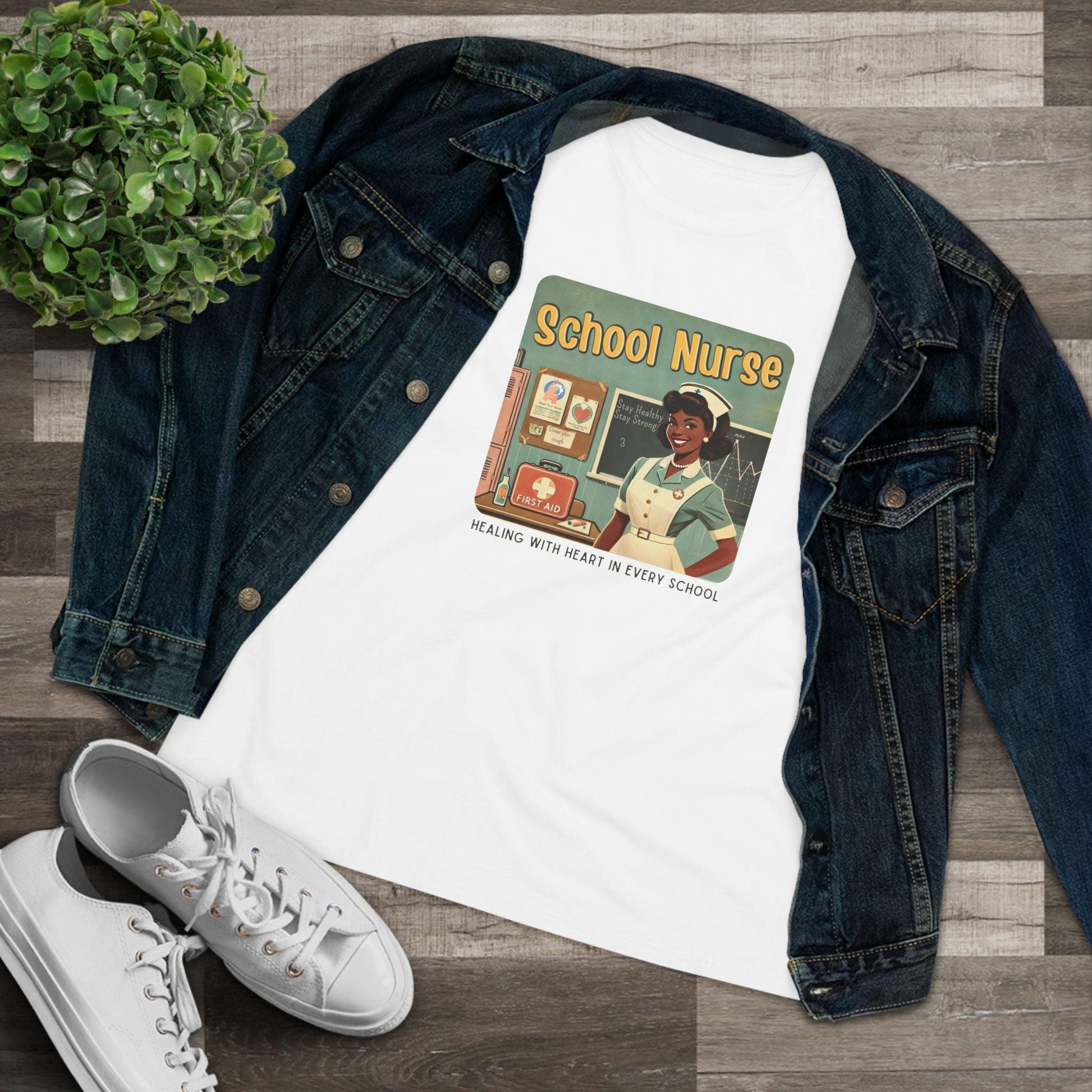 School Nurse Hero Tee (2) - Healing with Heart in Every School 🩺❤️ - Whippie's