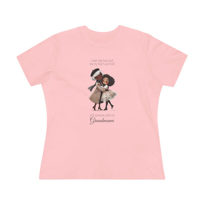 I Never Knew How Much Love My Heart Could Hold Until Someone Called Me Grandma Women's Tee (Black Family) - Personalizable - Whippie's