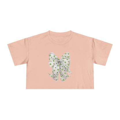Shamrock Hearts Women's Cropped Tee - Spread the Luck and Love! - Whippie's