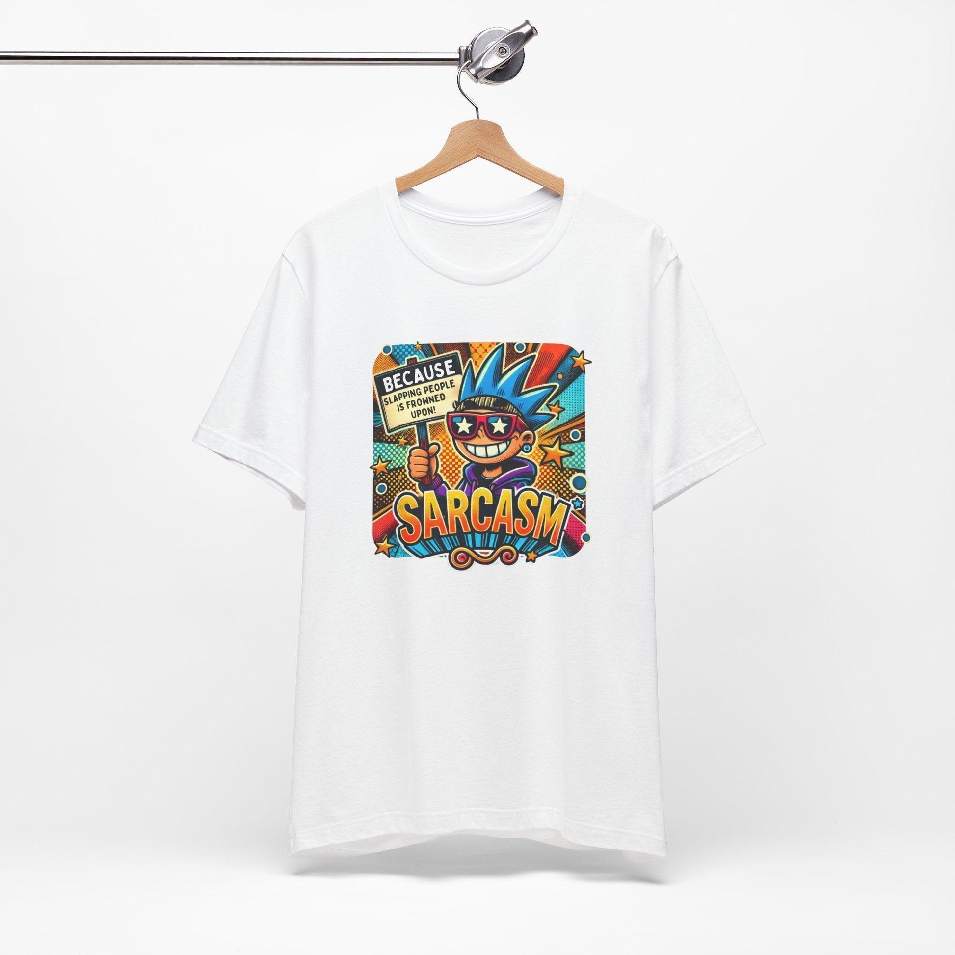 🎭 Sarcasm: It's Better Than Slapping 😉 Unisex Jersey Tee ✨ - Whippie's