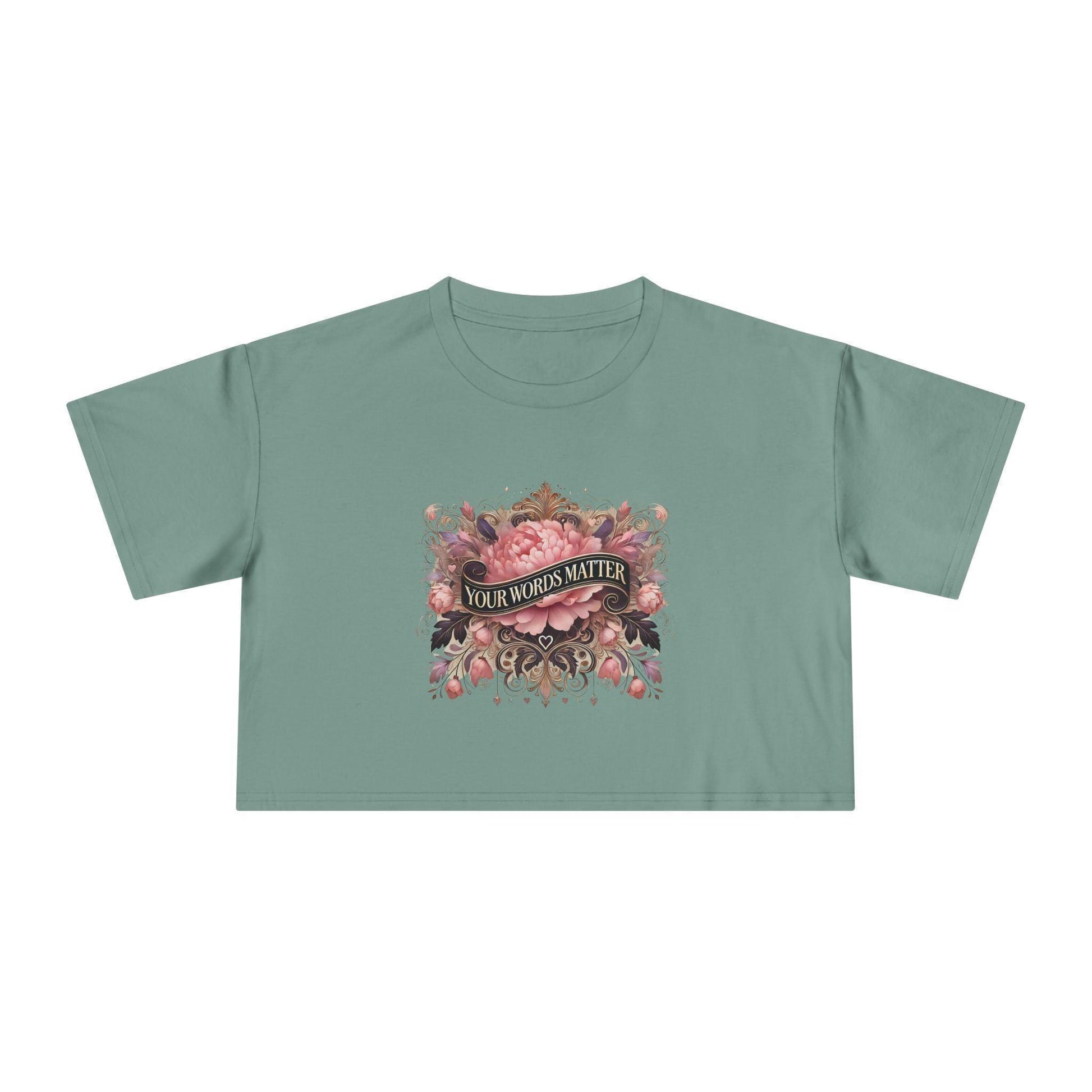 🌼 Your Words Matter 💬 Women's Crop Tee 🌸 - Whippie's