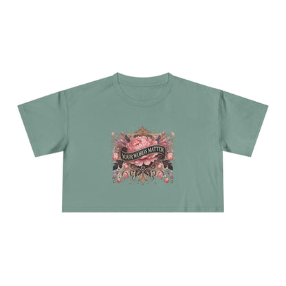 🌼 Your Words Matter 💬 Women's Crop Tee 🌸 - Whippie's