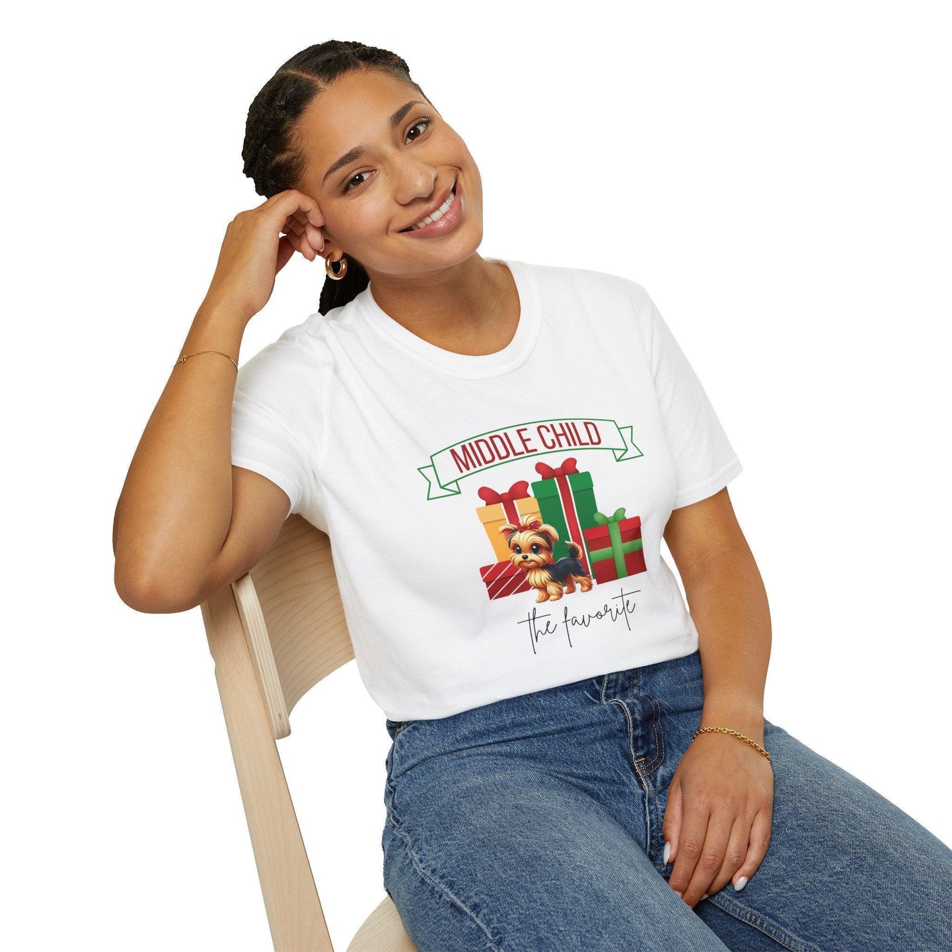 Middle Child, The Favorite 🎁🐶 Yorkie - Unisex Tee! 🎁👑 - Whippie's
