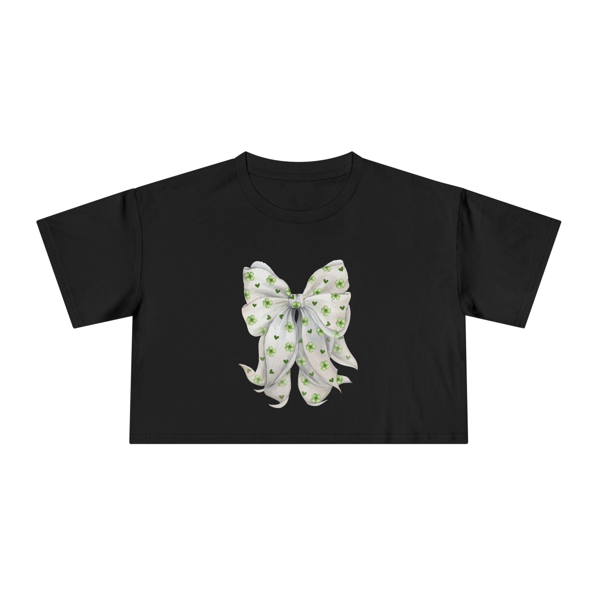 Shamrock Hearts Women's Cropped Tee - Spread the Luck and Love! - Whippie's