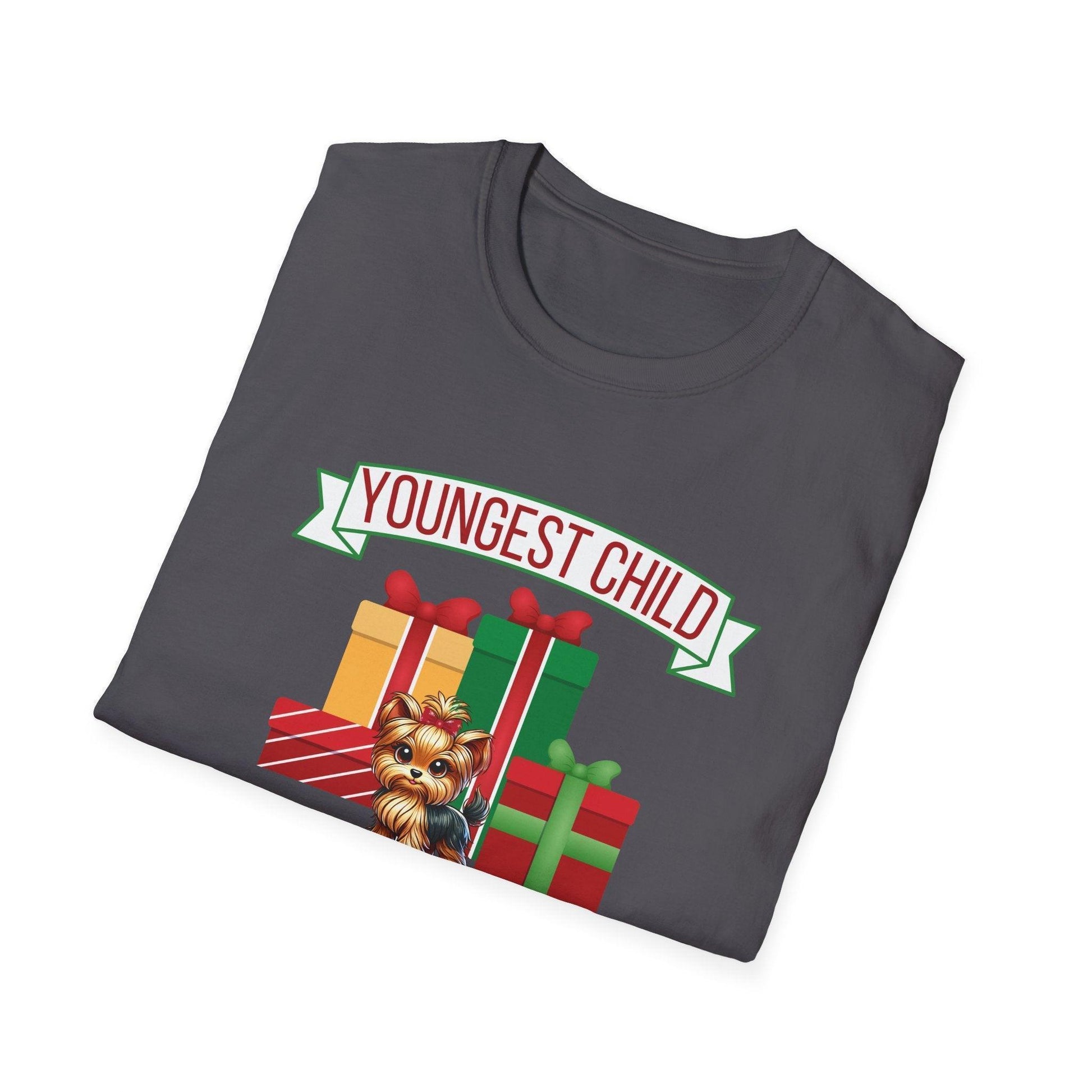 Youngest Child, The Favorite 🎁🐶 Yorkie - Unisex Tee! 🎁👑 - Whippie's