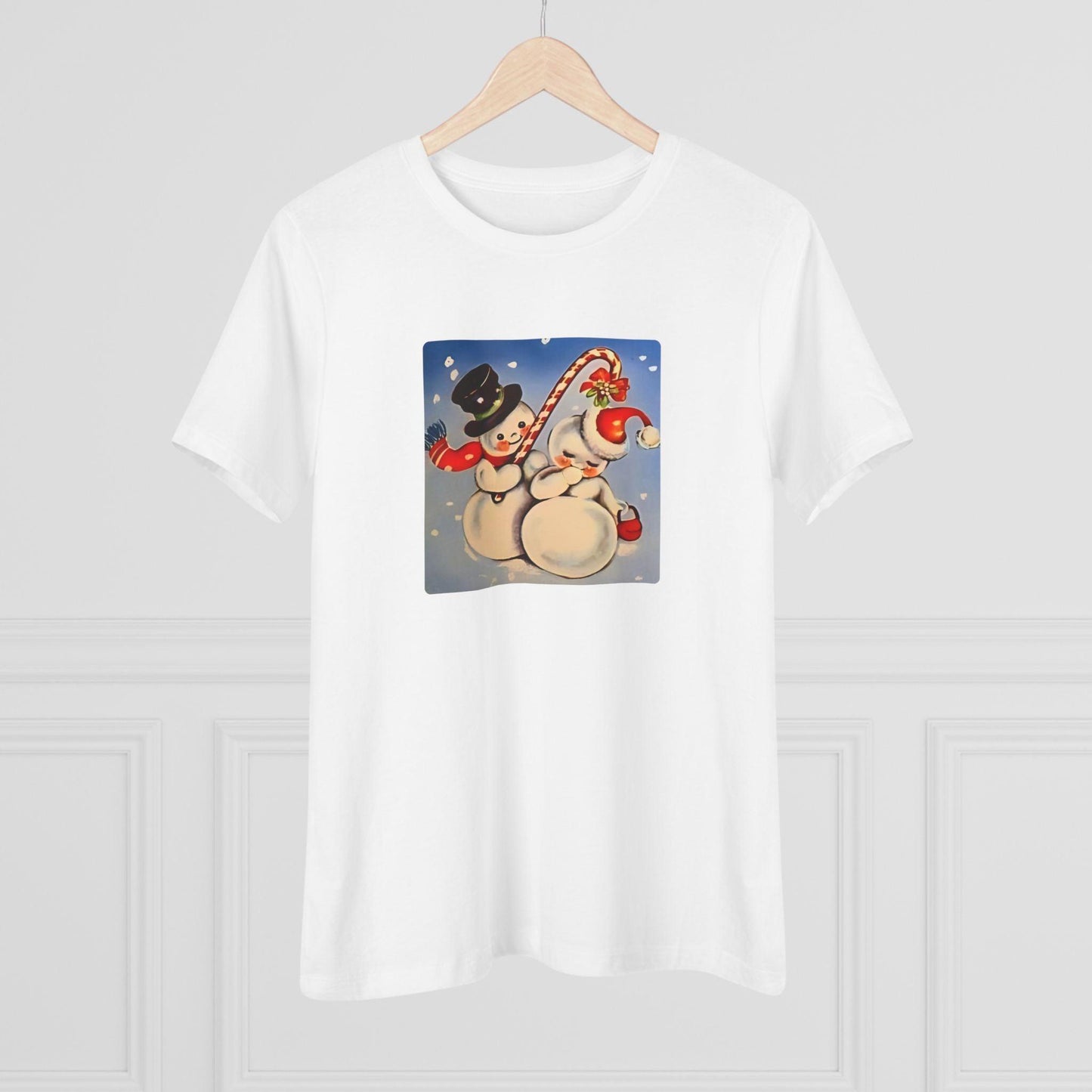 Snow Couple Mistletoe - Women's Softstyle Tee - Whippie's