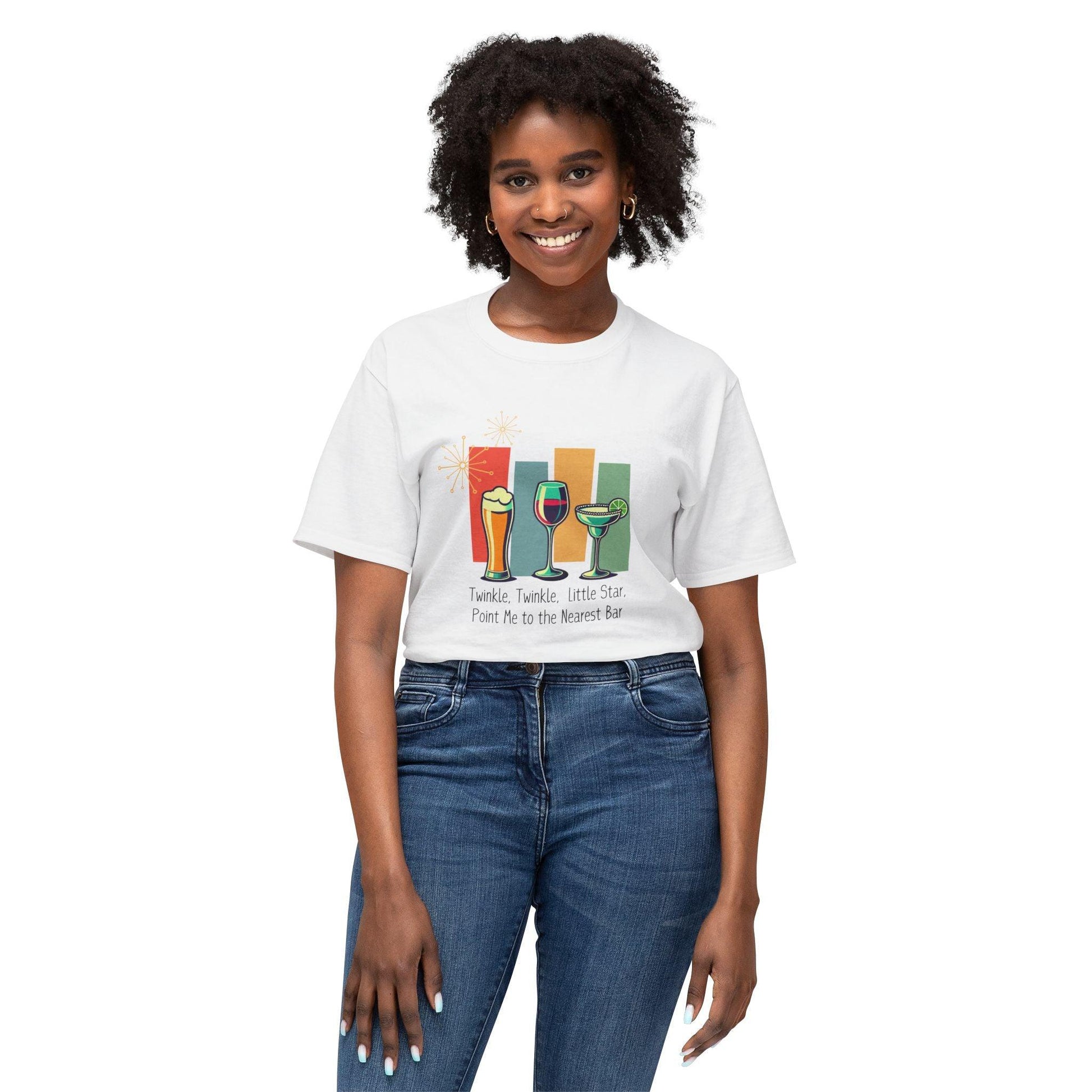 Twinkle, Twinkle, Little Star, Point Me to the Nearest Bar Unisex HD Cotton™ T-shirt - Whippie's