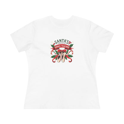 Santa's Favorite Dance Teacher Women's Softstyle Tee
