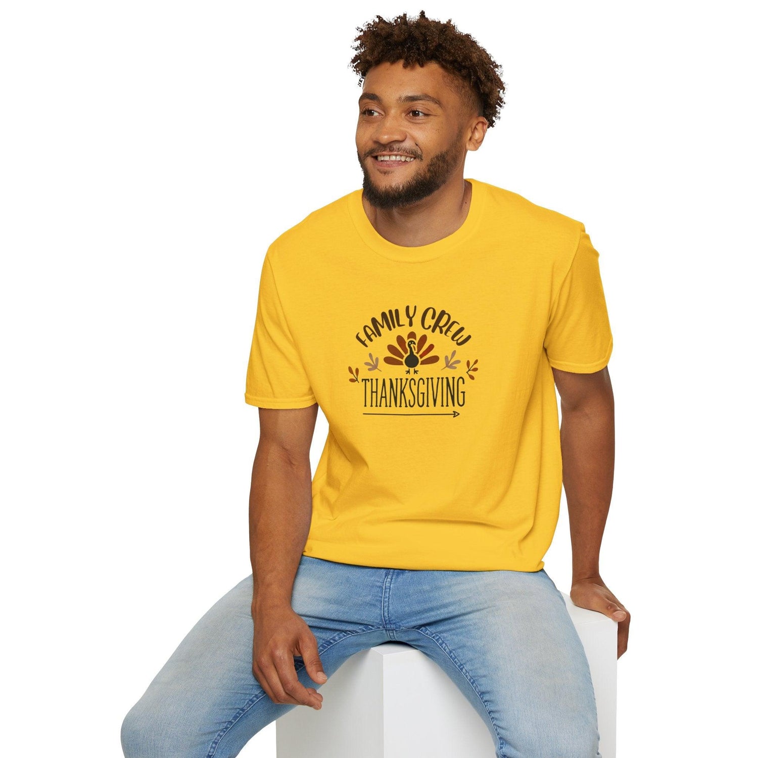 Thanksgiving Family Crew - Gobble 'Til You Wobble with Your Favorite Crew! 🦃🍁 Unisex T-Shirt - Whippie's