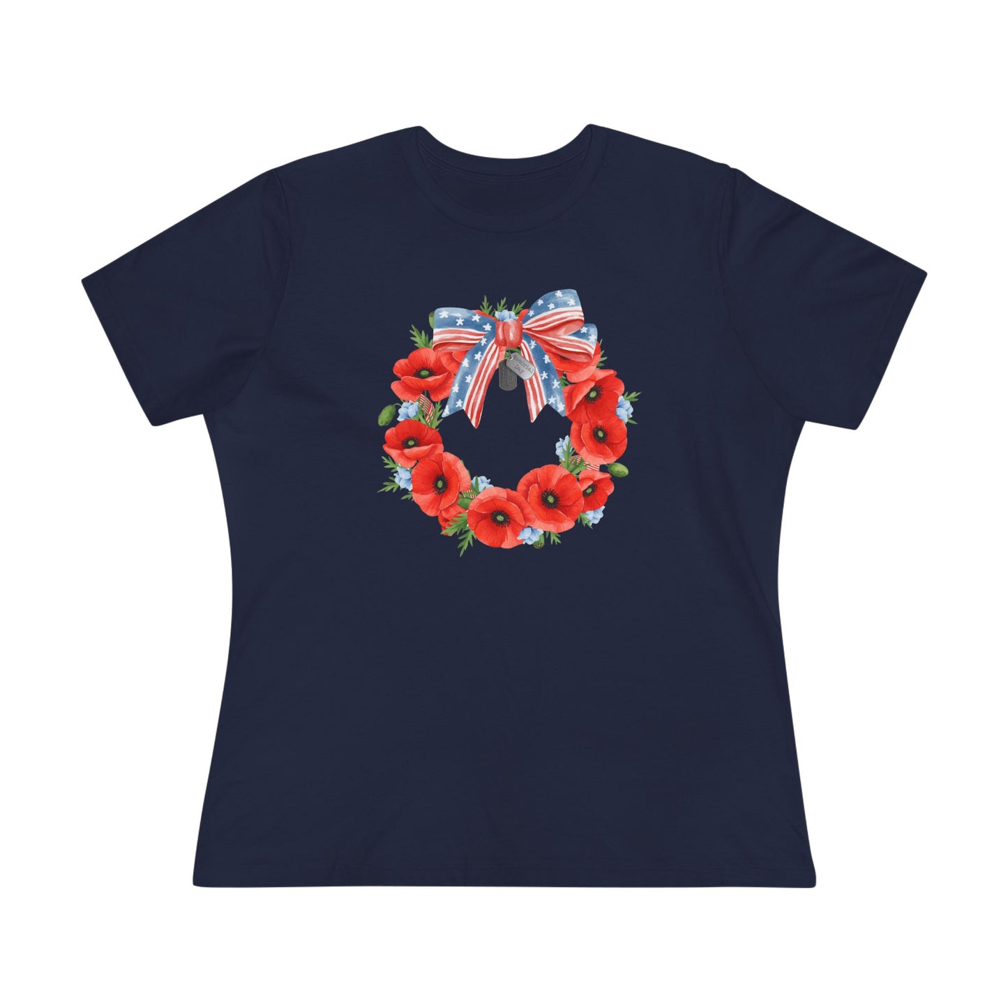 Memorial Day 'Never Forget' Wreath - Women's Tee