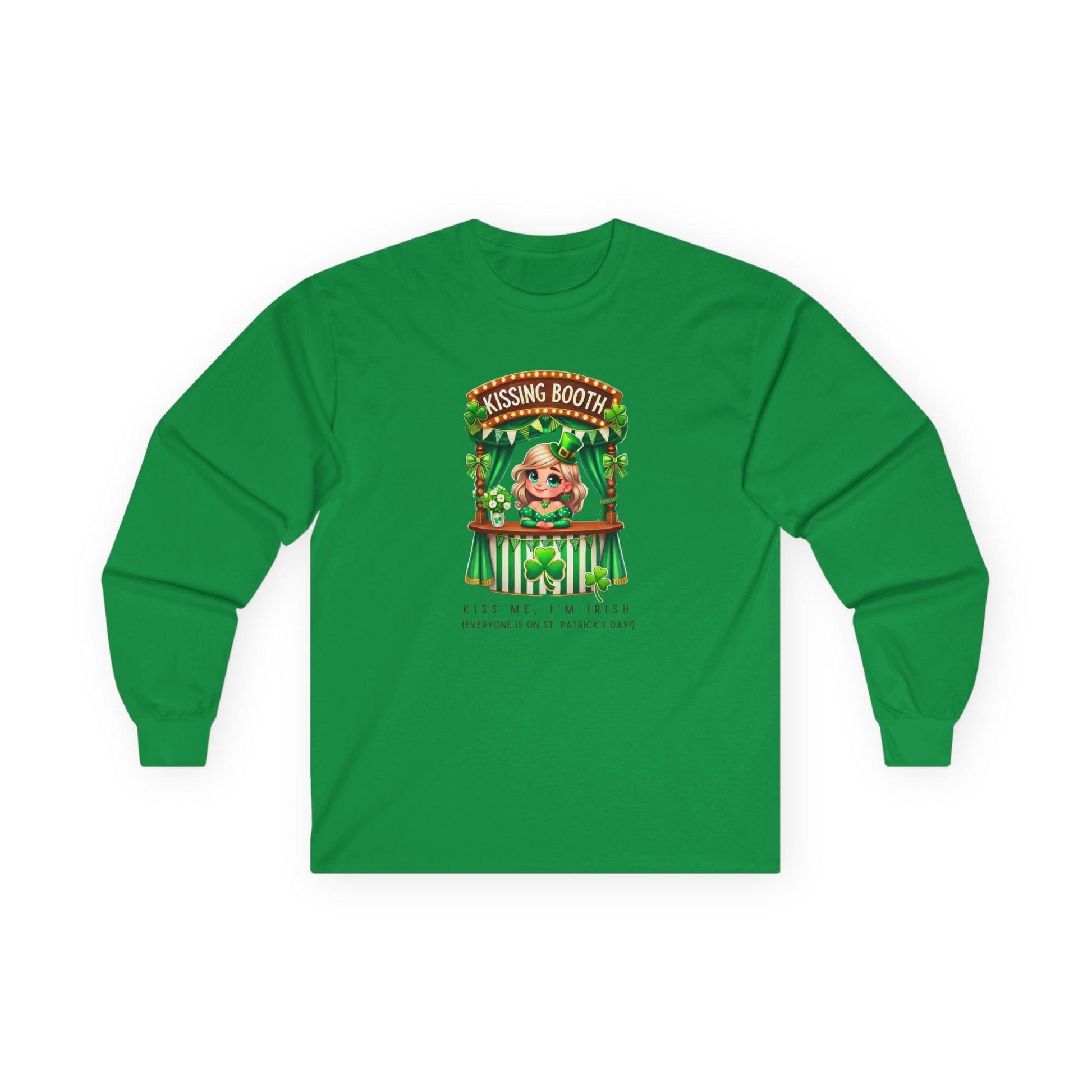 Kiss Me, I'm Irish - Everyone Is on St. Patrick's Day! 💋🍀 Unisex Ultra Cotton Long Sleeve Tee - Whippie's