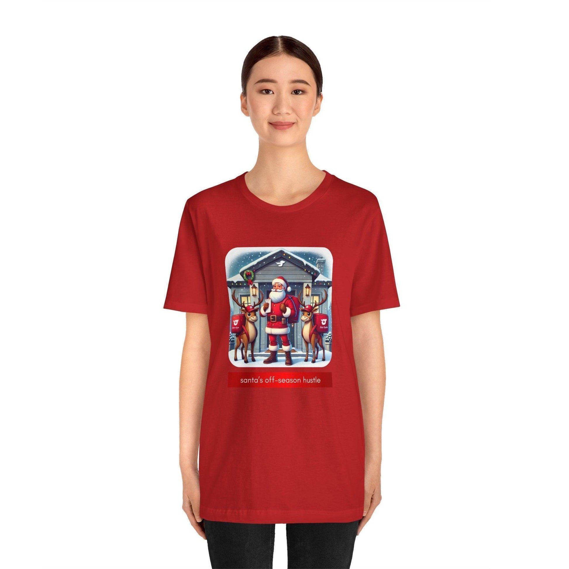 🎅 Santa's Off-Season Hustle 🍕 Unisex Tee ✨ Who knew Santa delivered more than presents? - Whippie's