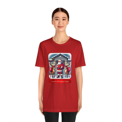 🎅 Santa's Off-Season Hustle 🍕 Unisex Tee ✨ Who knew Santa delivered more than presents? - Whippie's