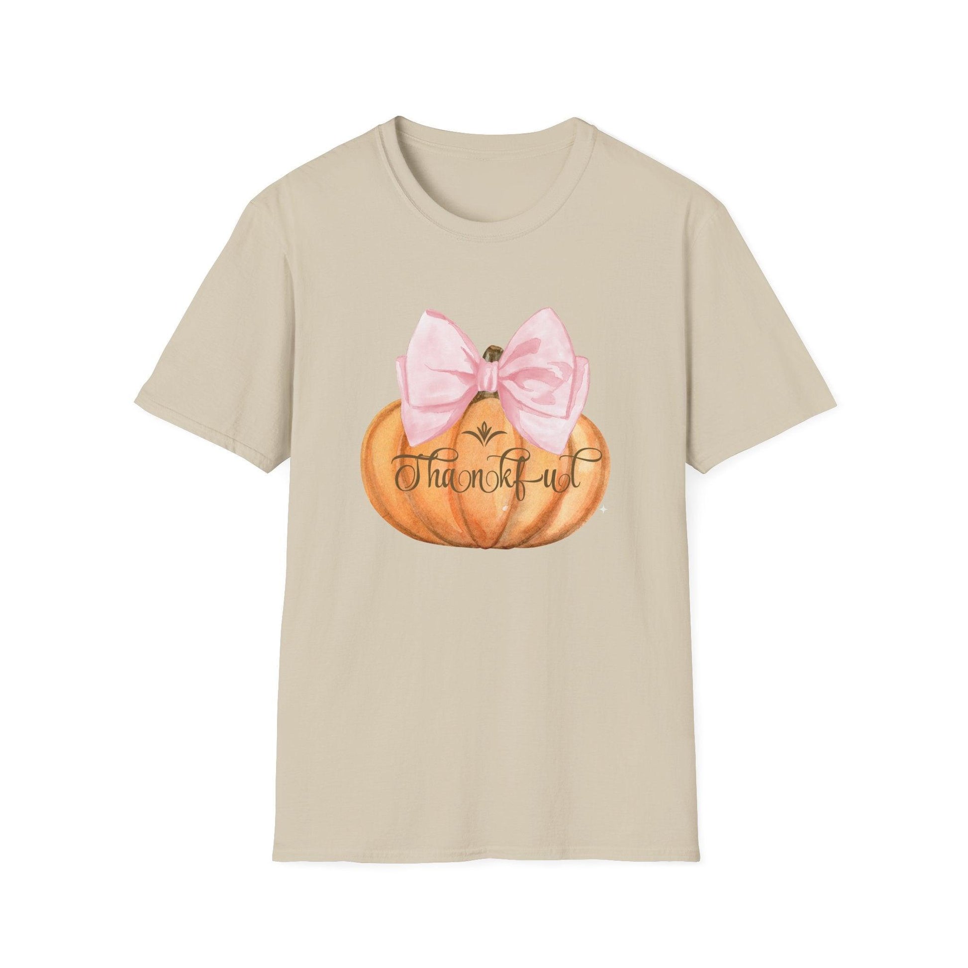 Thankful Pumpkin - A Heart Full of Gratitude! 🧡🎀 Unisex Tee - Whippie's