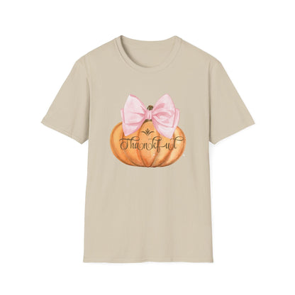 Thankful Pumpkin - A Heart Full of Gratitude! 🧡🎀 Unisex Tee - Whippie's