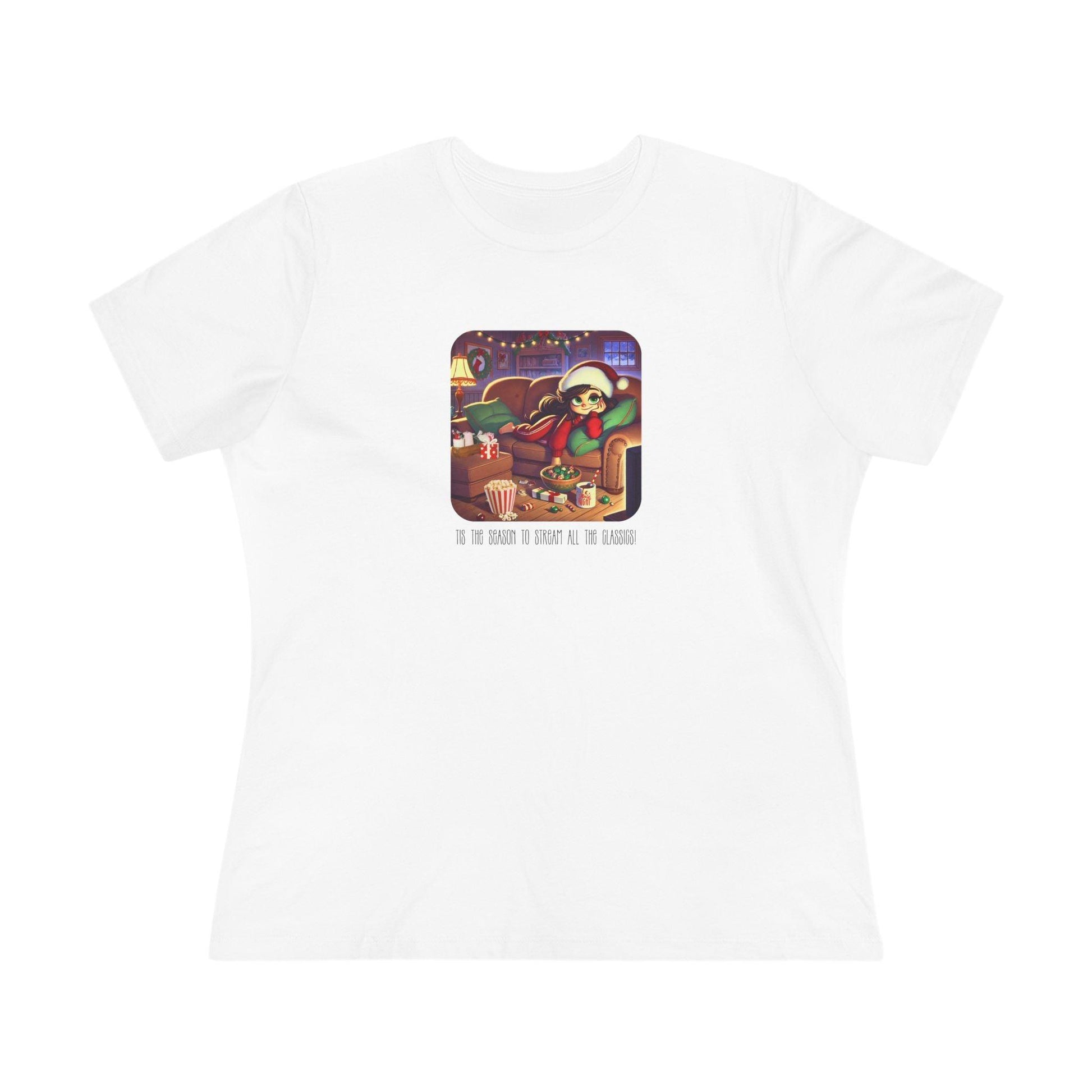 🎅🍿 'Tis the Season to Binge All the Classics! 🎄🎁 - Women's Softstyle Tee - Whippie's
