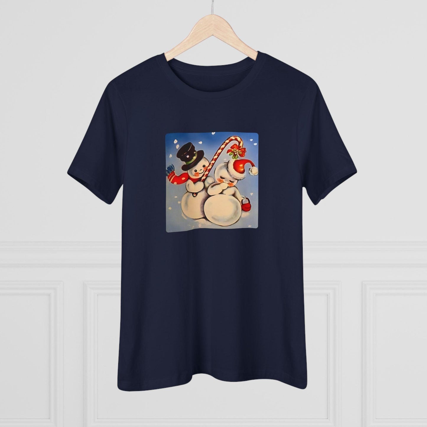 Snow Couple Mistletoe - Women's Softstyle Tee - Whippie's