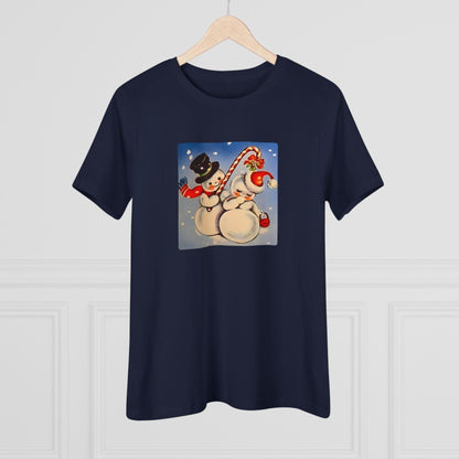 Snow Couple Mistletoe - Women's Softstyle Tee - Whippie's