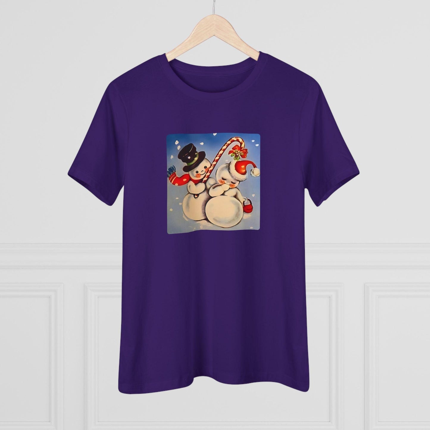 Snow Couple Mistletoe - Women's Softstyle Tee - Whippie's