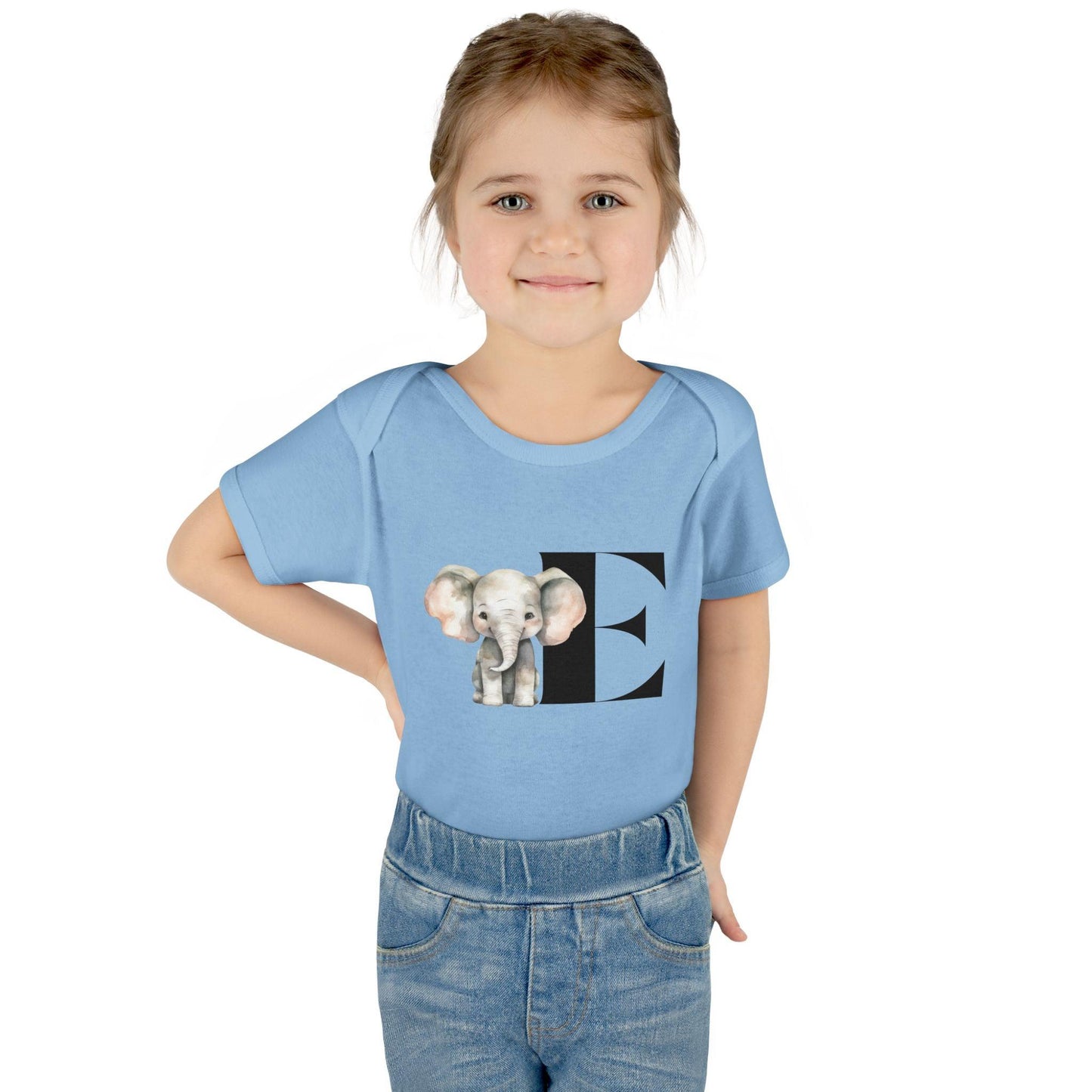 Alphabet Adventures: Letter E - Enormous Elephant Baby Onesie - Whippie's